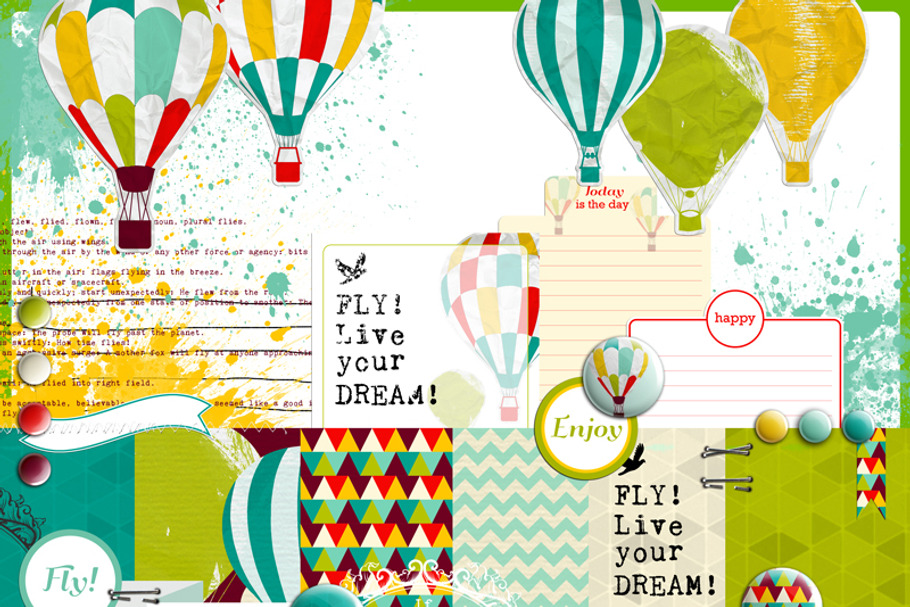 Fly High | Digital Scrapbooking kit in Illustrations - product preview 8