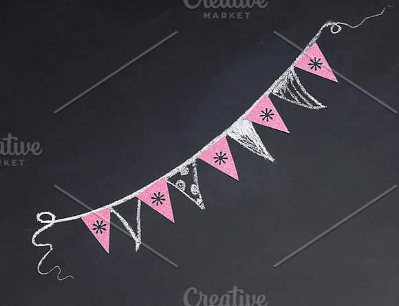 Etsy shop cover photo - pink bunting in Product Mockups - product preview 1
