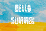Hello Summer. Decorative card.