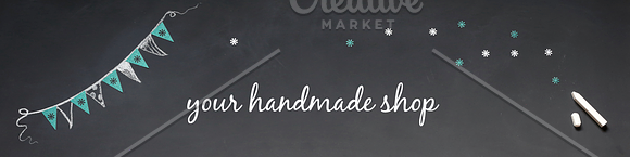 Etsy Shop Banner - chalkboard in Product Mockups - product preview 1