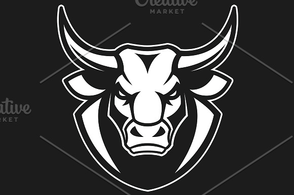 The head of a ferocious bull in Illustrations - product preview 2