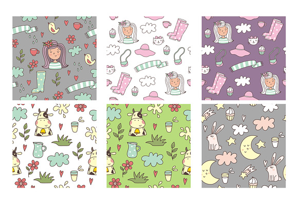 Spring vector icons and patterns in Patterns - product preview 2