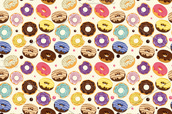 Cute donuts with colorful glazing in Graphics - product preview 4