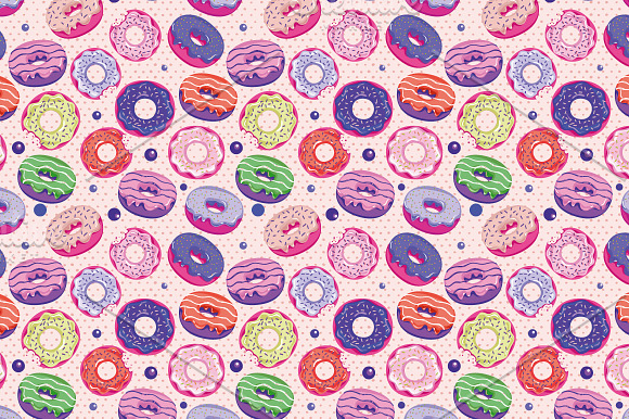 Cute donuts with colorful glazing in Graphics - product preview 5
