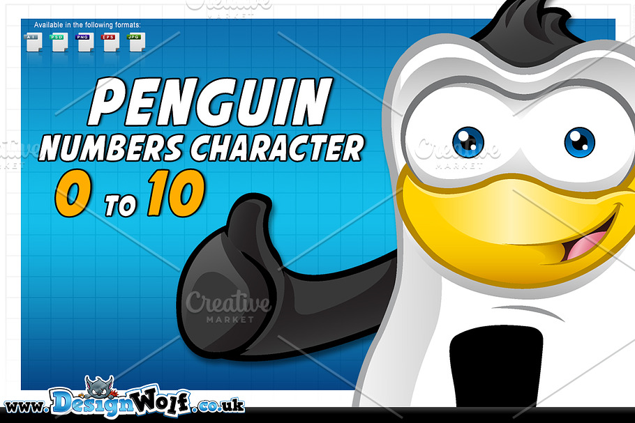 Penguin Numbers Character – 0 to 10 in Illustrations - product preview 8