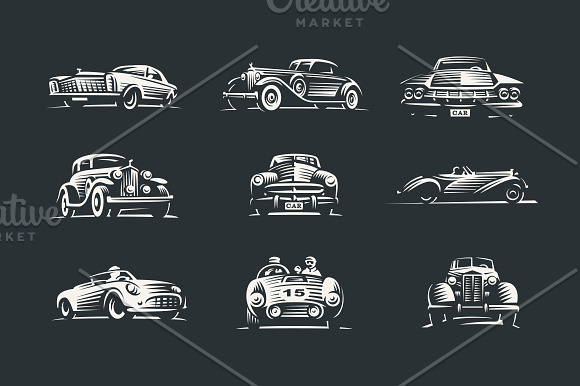Classic cars in Logo Templates - product preview 3