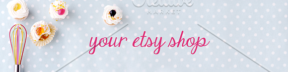 Etsy Shop Banner - Cupcakes 1 in Website Templates - product preview 1