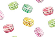 7 vector images of macarons