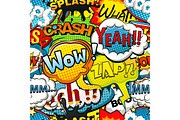 Multicolored comics speech bubbles