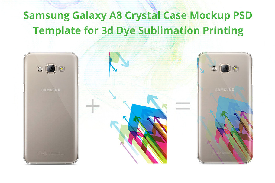 Galaxy A8 3d Crystal Case Mock-up in Product Mockups - product preview 8