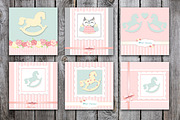 It's a girl. cute greeting cards