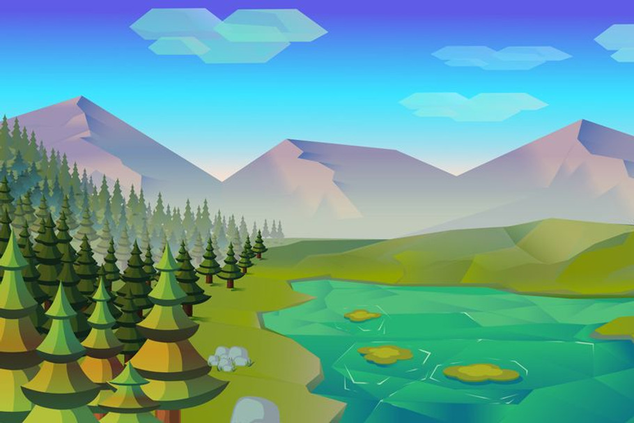 Game Background Emerald Lake