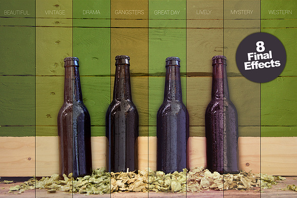 Wood Wall Malt 4 in 1 | Beer Mockup in Product Mockups - product preview 6