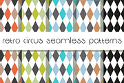 Retro Circus Seamless Patterns.