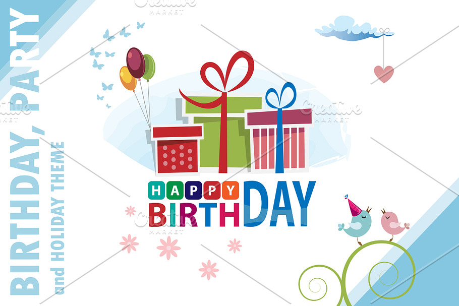 Happy Birthday. Cute cards in Illustrations - product preview 8