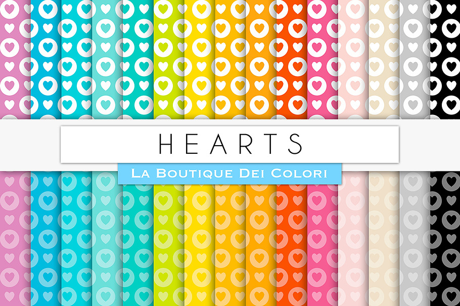 Hearts & Circles Digital Papers in Patterns - product preview 8