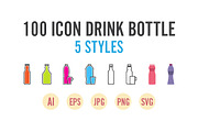 100 Icon Drink Bottle Set
