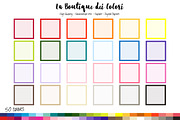 50 Rainbow Square Frame Clipart