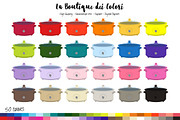 50 Rainbow Slow Cooker Clipart