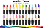 50 Rainbow Lipstick Clipart