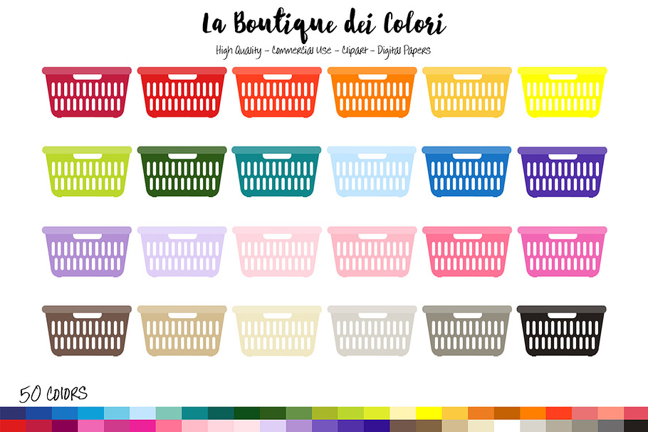 50 Laundry Basket Clipart in Illustrations - product preview 8
