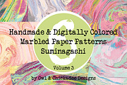 6 Handmade&Digitally-Colored Papers
