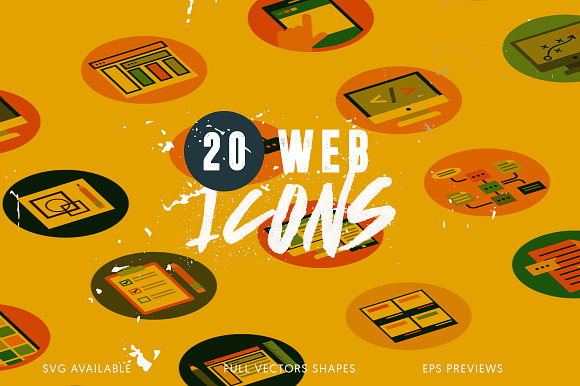 20 Web Application Icons in Icons - product preview 2