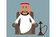 Relaxed arab businessman