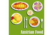Popular dishes of austrian cuisine