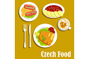 Сzech cuisine dishes and drinks