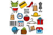 Shopping,retail and commerce icons
