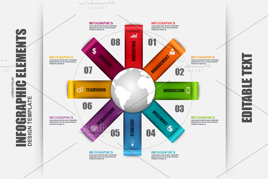 Infographic Elements in Presentation Templates - product preview 8