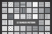 Seamless hearts 52 patterns