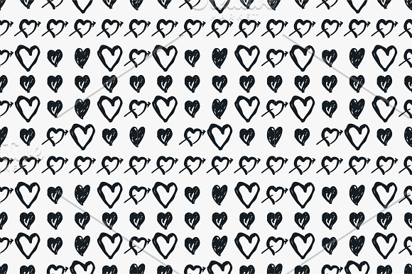 Seamless hearts 52 patterns in Patterns - product preview 1