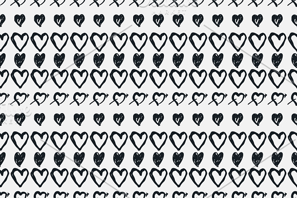 Seamless hearts 52 patterns in Patterns - product preview 3