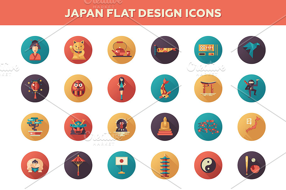 Bundle of Japan Travel Icons & Cards in Japanese Icons - product preview 8