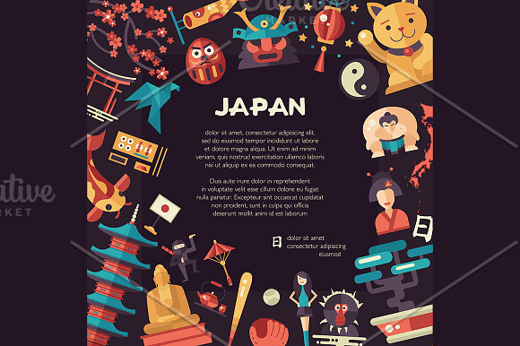 Bundle of Japan Travel Icons & Cards in Japanese Icons - product preview 4