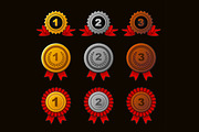 Achievement icons set