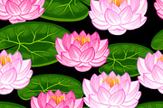 Patterns with lotus flowers.