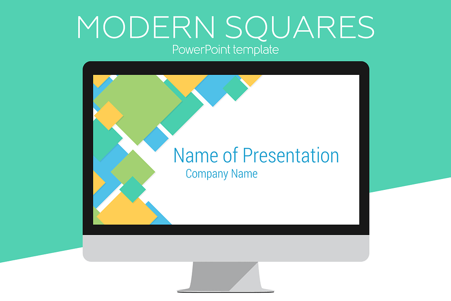 Modern Squares PowerPoint Template in Presentation Templates - product preview 8