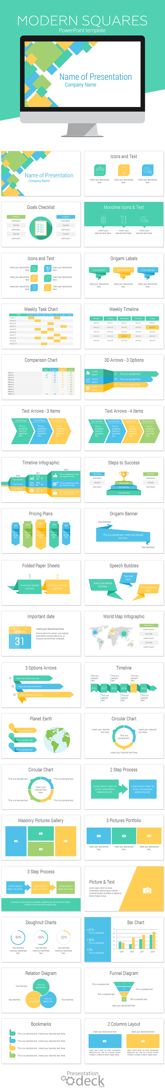 Modern Squares PowerPoint Template in Presentation Templates - product preview 6