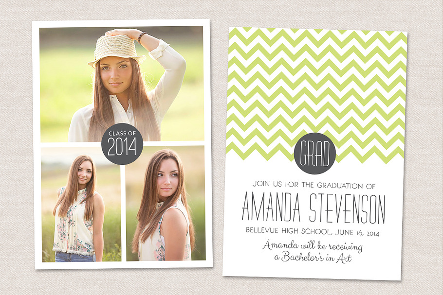 Senior Graduation Announcement Card in Card Templates - product preview 8