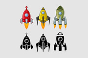 Spaceships set color and black