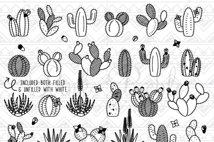 Cactus & Succulent Clipart & Vectors