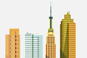 Set Of City Buildings