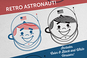 Retro Astronaut Vector Illustration