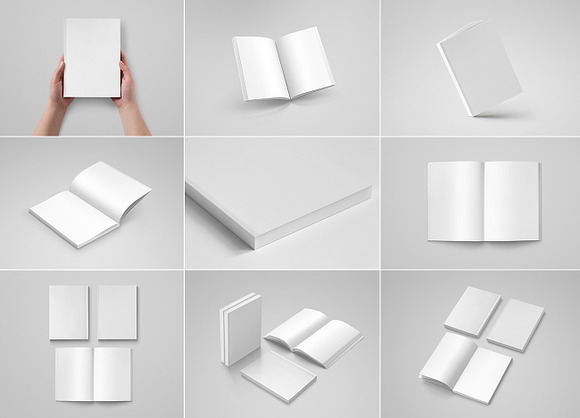 Book Mock-Up / Softcover Edition in Print Mockups - product preview 7