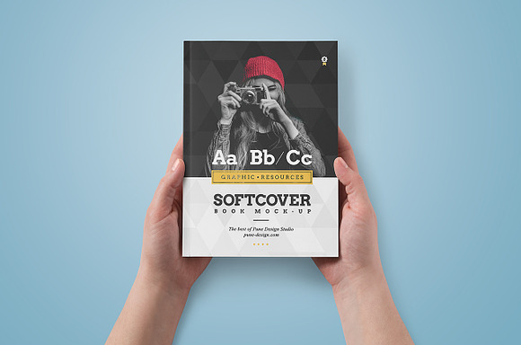 Book Mock-Up / Softcover Edition in Print Mockups - product preview 8