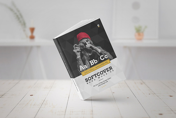 Book Mock-Up / Softcover Edition in Print Mockups - product preview 9