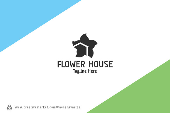 Flower House Logo Template in Logo Templates - product preview 1